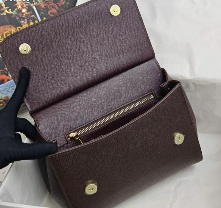 Сумка dolce&gabbana d&b sicily шоколадна