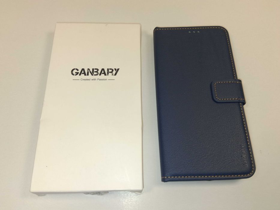 Z188 Etui Ganbary Xiaomi Redmi Note 13 4G Skórzane Portfel Klapka Navy