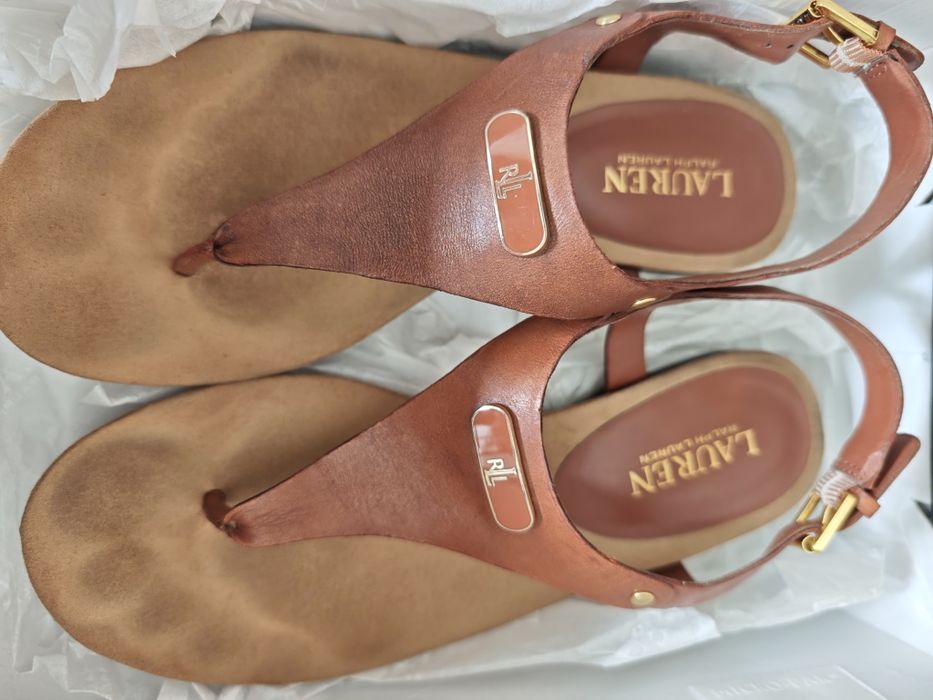 Sandálias Lauren Ralph Lauren em pele (Modelo Kally) - Tam. 38
