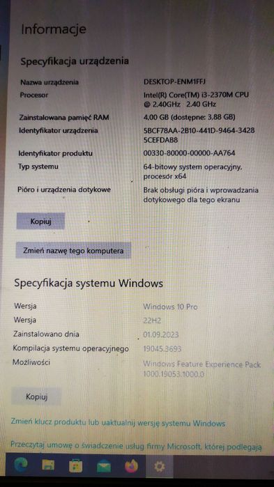 laptop HP ProBook4740s, napęd DVD, Windows 10 pro, ekran 17,3 cala