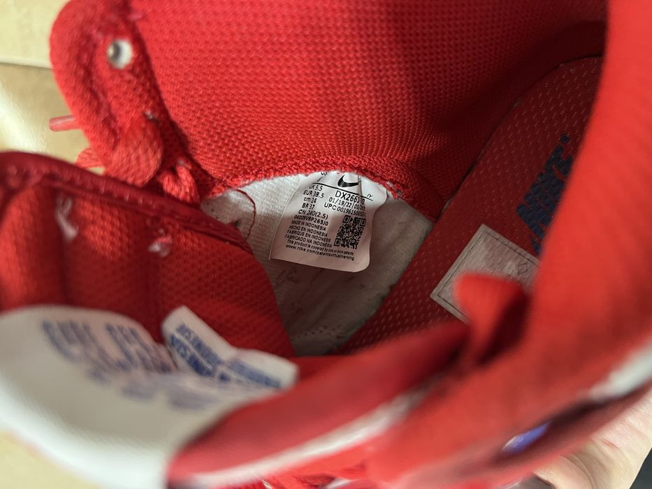 Nike Dunk High czerwono biale