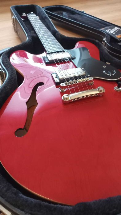 Gitara Epiphone Dot Cherry Red + futerał Ibanez + kabel STAN IDEALNY