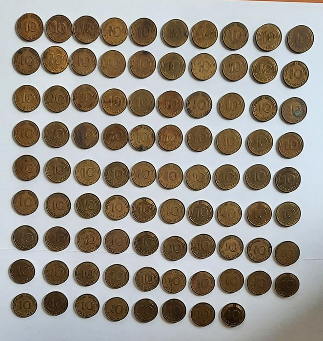 Monety10 Pfennig 5 Pfennig 2 Pfennig 1 Pfennig RFN