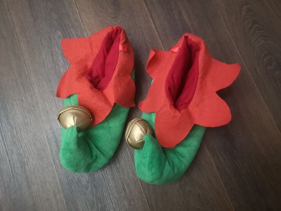 М'які теплі домашні новорічні капці ельф тапки тапочки новий рік Різдв