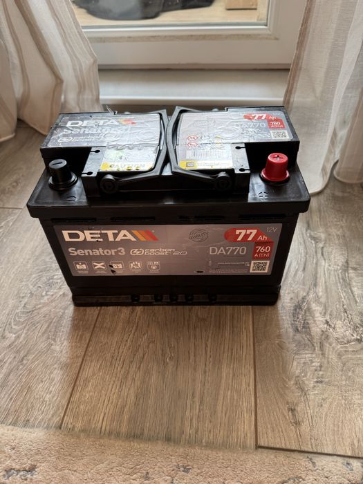 Аккумулятор Deta Senator 3 Carbon Boost 77Ah R+ 760A
