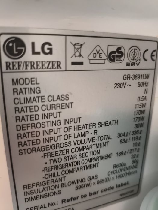 Frigorífico Combinado LG GR-3891LW