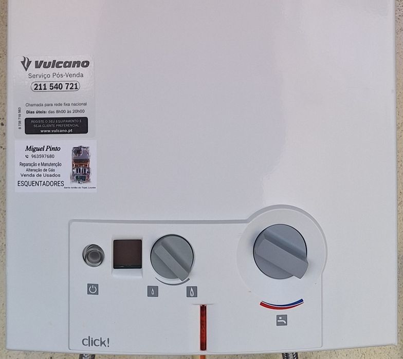 Esquentador Vulcano Inteligente Gás Garrafa 11Litros