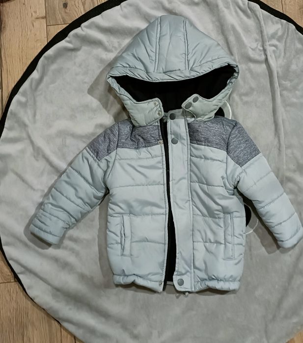 Szara zimowa kurtka rozm. 80/ ubranka dziecięce