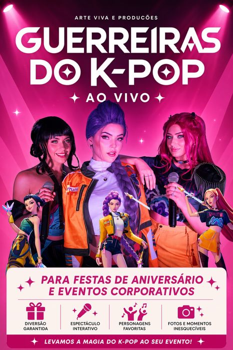 K-POP HUNTRIX para Festas de Aniversário e Eventos