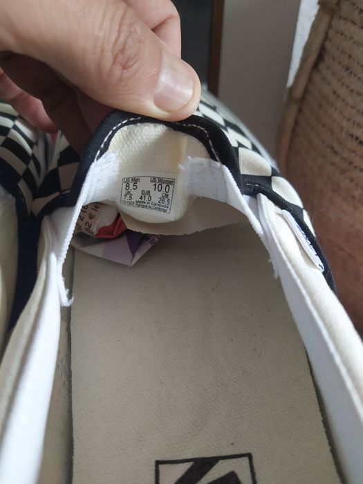 Vans Slip On quadrados pretos e brancos