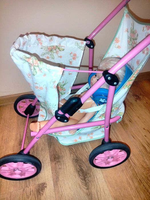 Wózek spacerówka z lalką i słuchawkami – Super Zestaw!