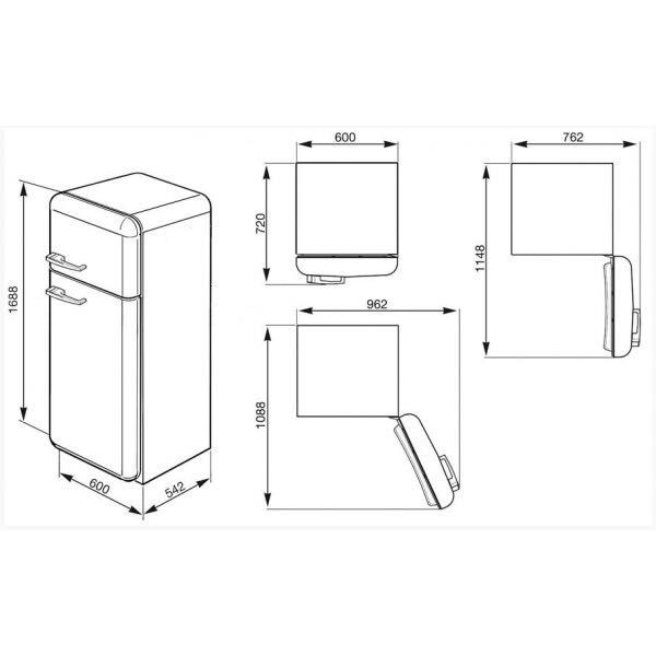 Frigorífico SMEG FAB30LAZ1 – azul pastel