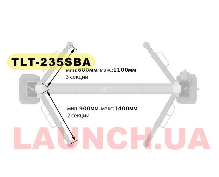 Подъемник для СТО LAUNCH TLT-235SBA автомобильный двухстоечный на 220В