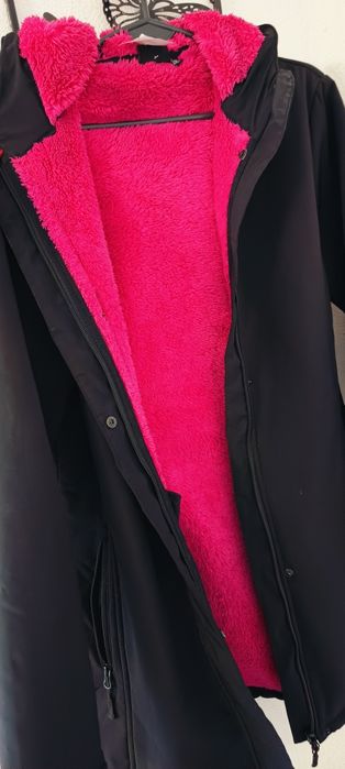 Gruba ciepła kurtka parka sportowa narciarska membrana Softshell