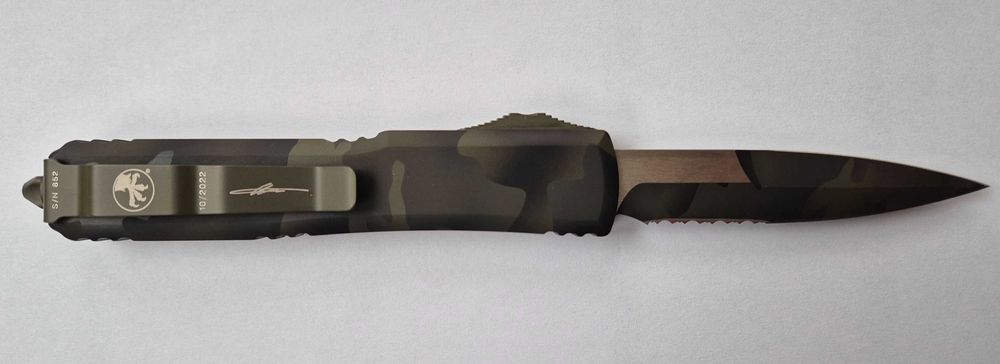 Microtech Ultratech Olive Camo Signature Series