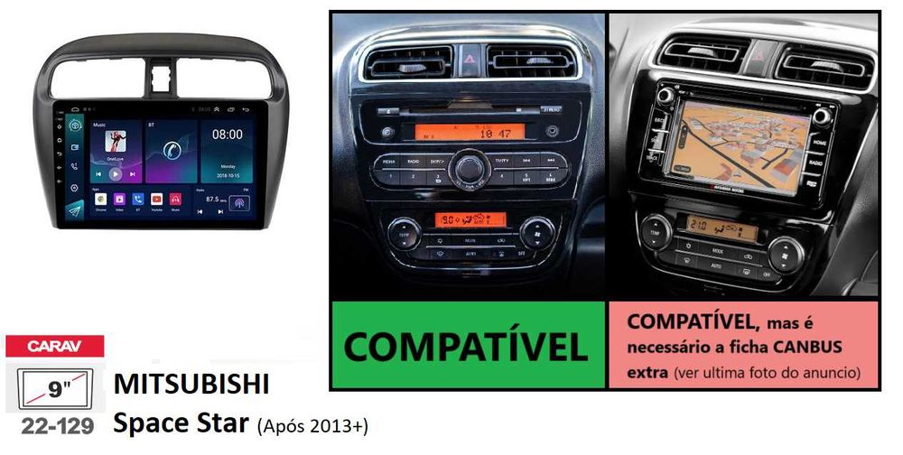 (NOVO) Rádio 2DIN • Mitsubishi SPACE STAR • Android • SpaceStar 4+64GB