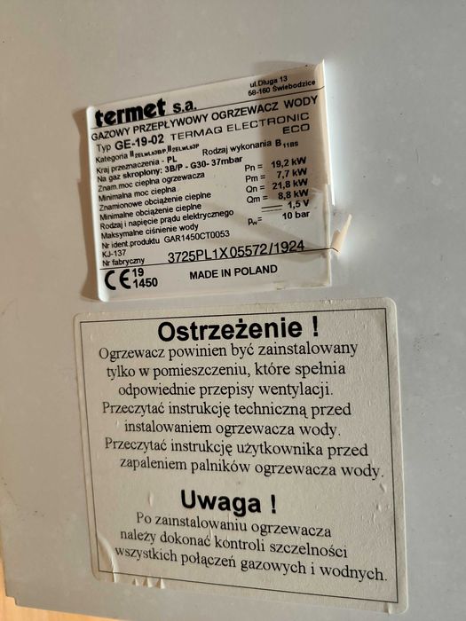 Termet Termaq GE-19-02 ECO