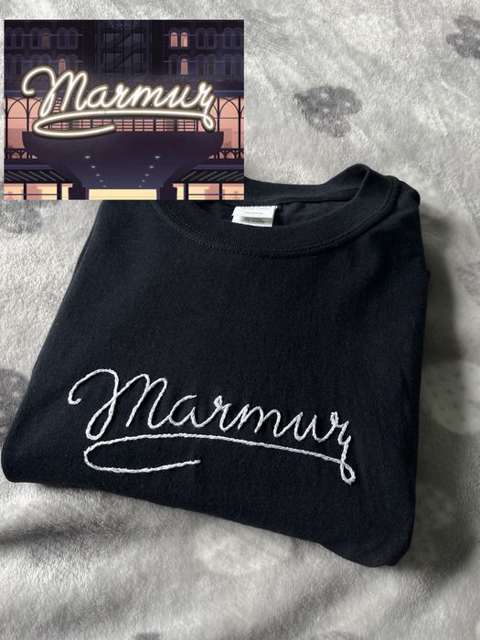 Czarna bluzka koszulka Taco Hemingway marmur