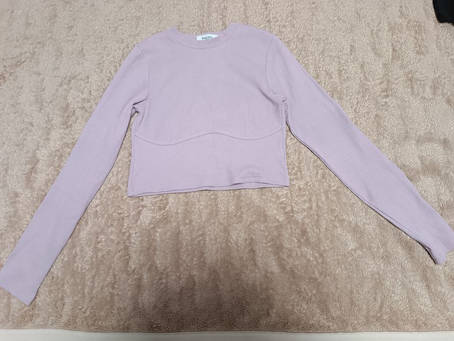 Вкорочена кофта/Лонгслів жіночий з імітацією кісточок