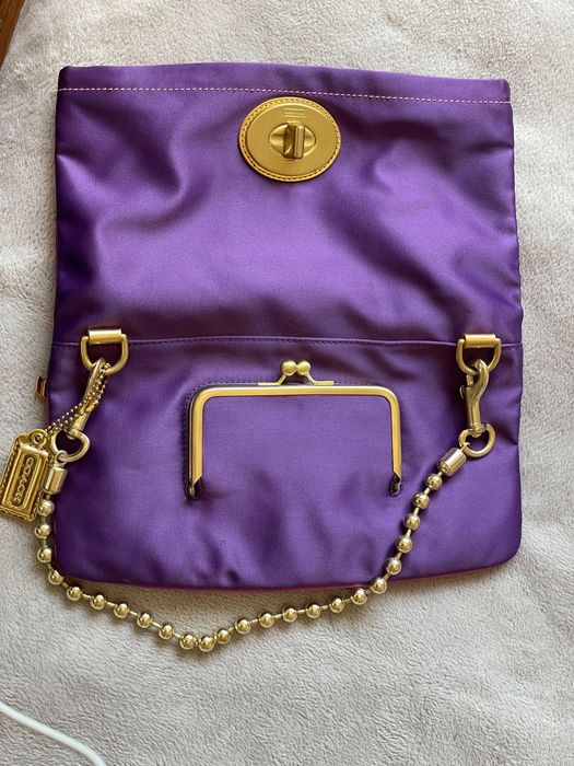 Coach Amanda Satin Foldover Clutch