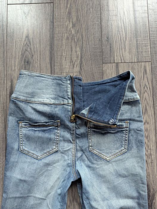 Pieces jeansy skinny rurki wysoki stan