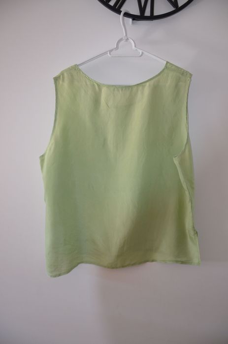 bluzka 100% silk jedwab Torelli r. 44/46 zielona