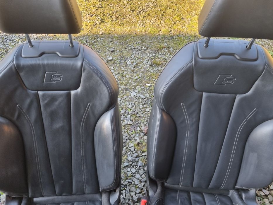 Audi A4 B9 Kombi Fotele S Line Czarna Skóra Komplet