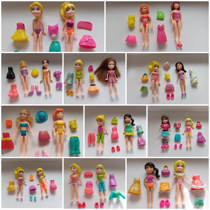 Polly pocket, bonecas e acessórios. Cada  conjunto 8€.