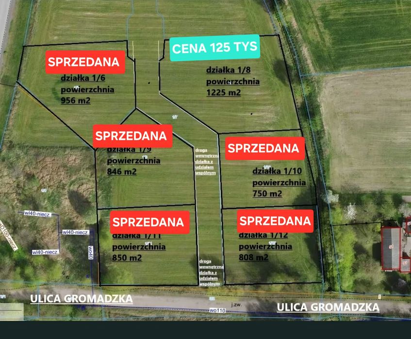 Działka 1225 m2 w Piotrkowie w okolicach Castoramy