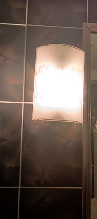 2 Lampy ścienne biało srebrny kolor