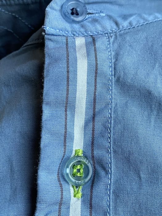 Рубашка Hugo Boss оригінал 10/10 синя L/XL