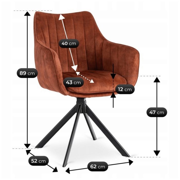 Krzesła obrotowe 180° z automatycznym powrotem - nowe!!!