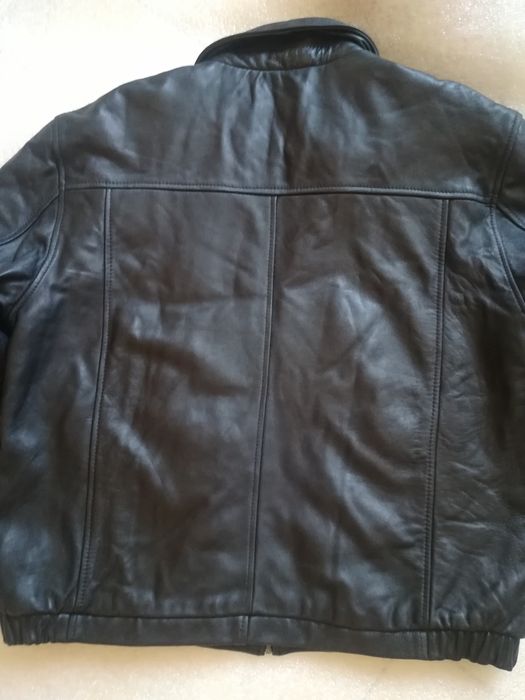 Новая с ценниками куртка Boston Harbour Outdoor черная кожаная мужская