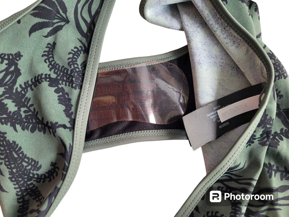 Nowy strój kostium kąpielowy 38,M bikini wzór liście BonPrix komplet