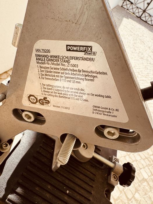 Suporte rebarbadora angular