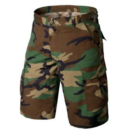 Szorty Wojskowe Helikon BDU Ripstop US.Army Woodland r.L pas96