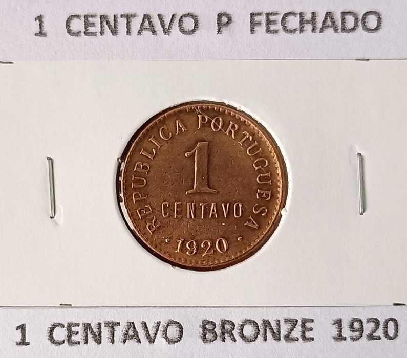 4 Moedas de 1 Centavo da 1ª República Portuguesa ( Bronze )