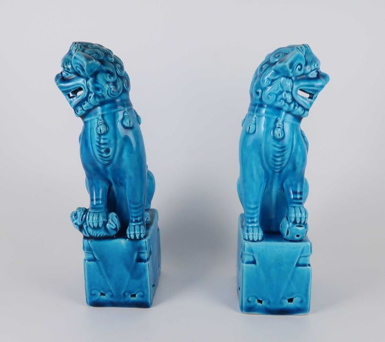 Par de Cães Foo pequenos China - 21 cm