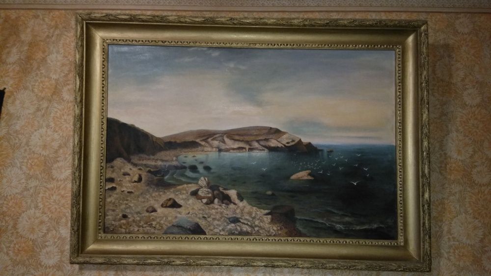 Продам картину морський пейзаж холст масло 105х70 см 50ті роки