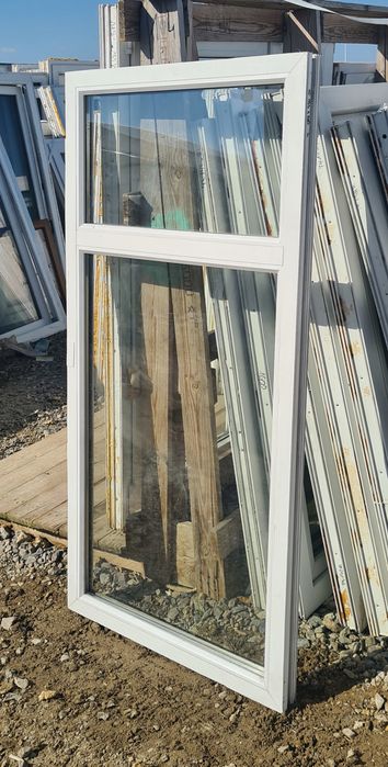 OKNA KacprzaK Witryna 76x153 FIX Używany PCV Plastikowy Lider Okna OLX