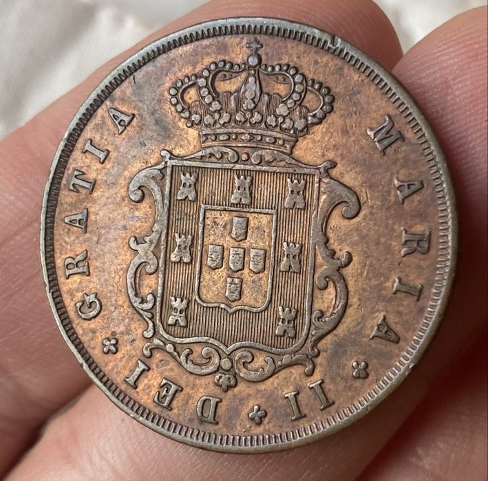 Moeda  118 - X Reis D MARIA II - 1851