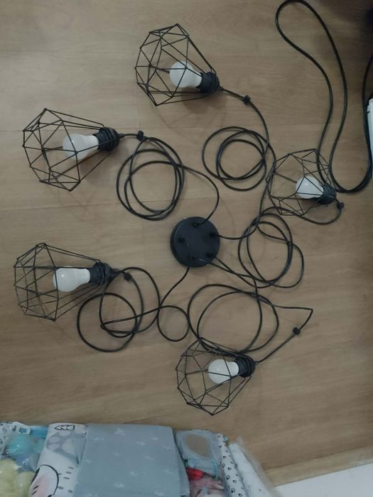 Lampa Sufitowa Wisząca Diament Loft Spider Metal