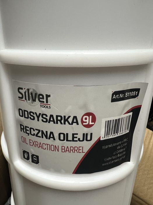 Nowa odsysarka reczna do oleju silvertools 9l