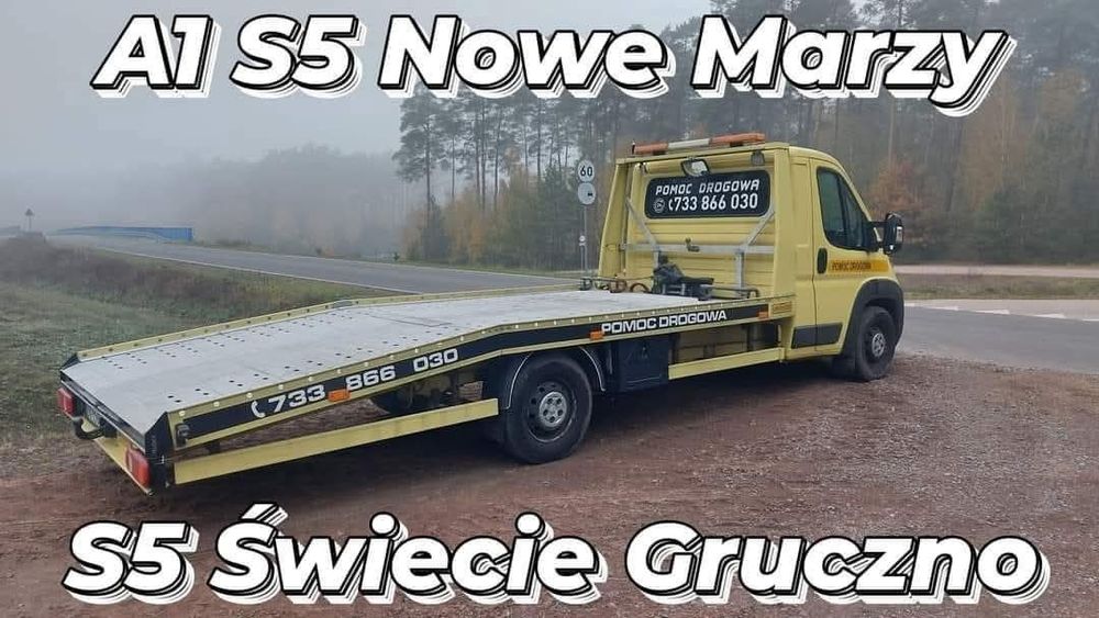 Pomoc Drogowa 24H * AutoLaweta * AUTOSTRADA A1 S5 MOP Gruczno Świecie