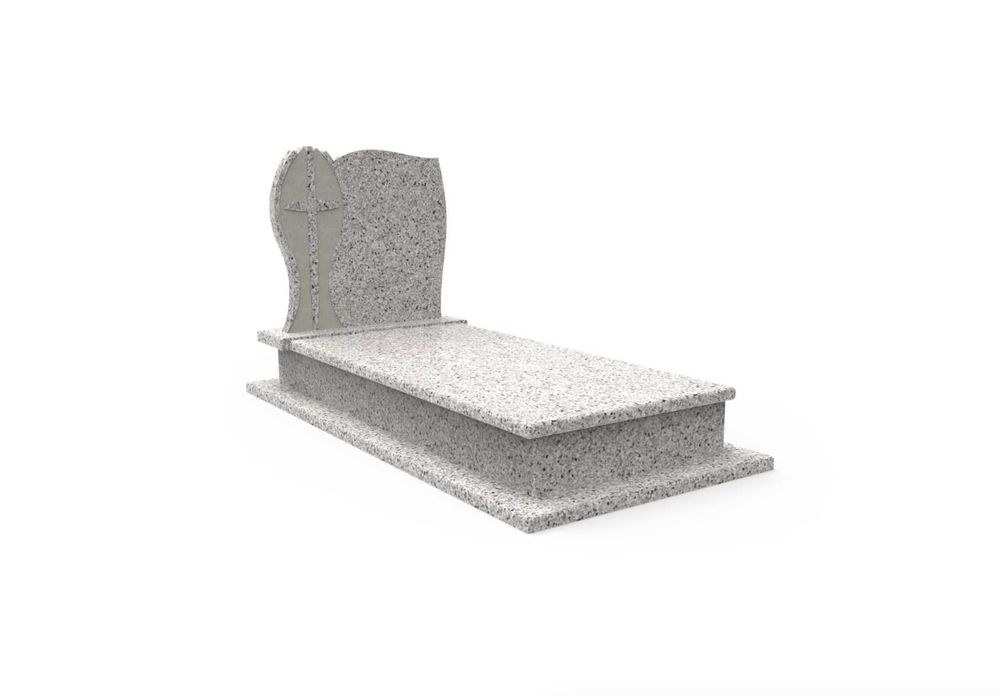 Nagrobek Granitowy Pomnik Porządny Piękny Szary Granit