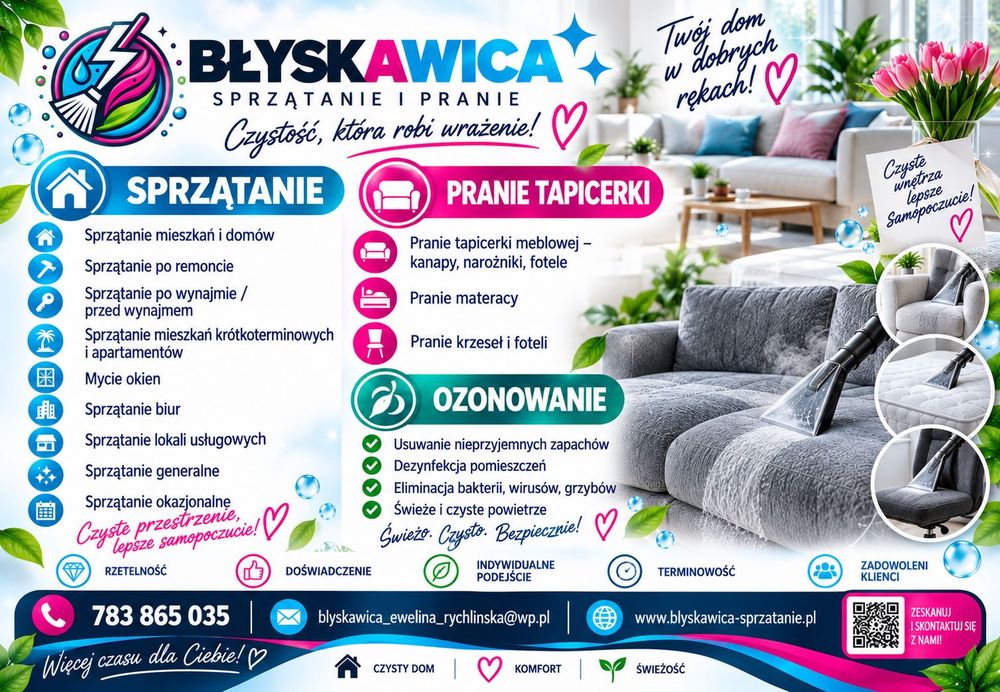 SPRZĄTANIE I PRANIE - Czystość, na którą zasługujesz !!!