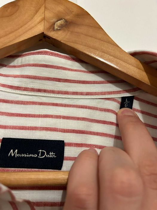 Camisa MASSIMO DUTTI Vermelha e Branca