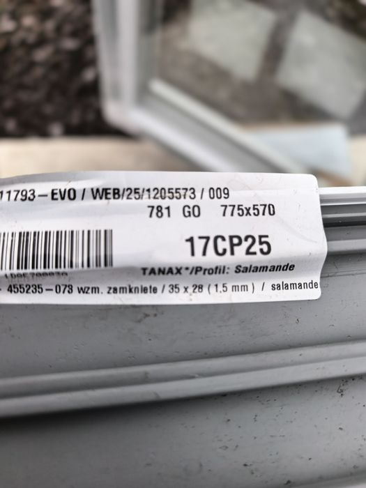 Sprzedam nowe okna PCV SALAMANDER