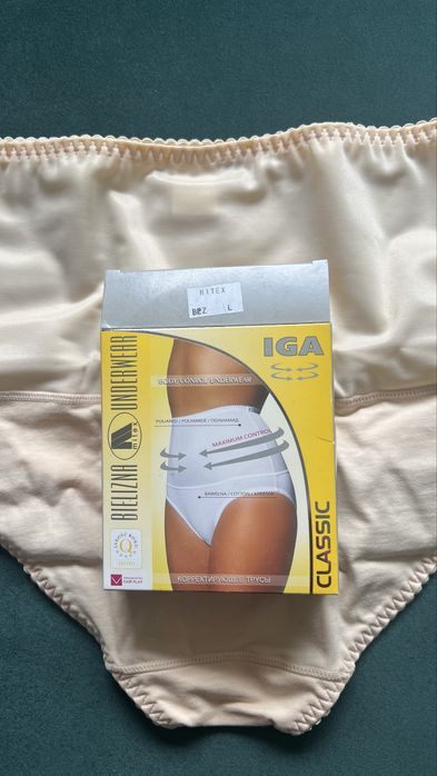 NOWE majtki modelujące - „IGA” .MITEX . Rozmiar L - beżowe .