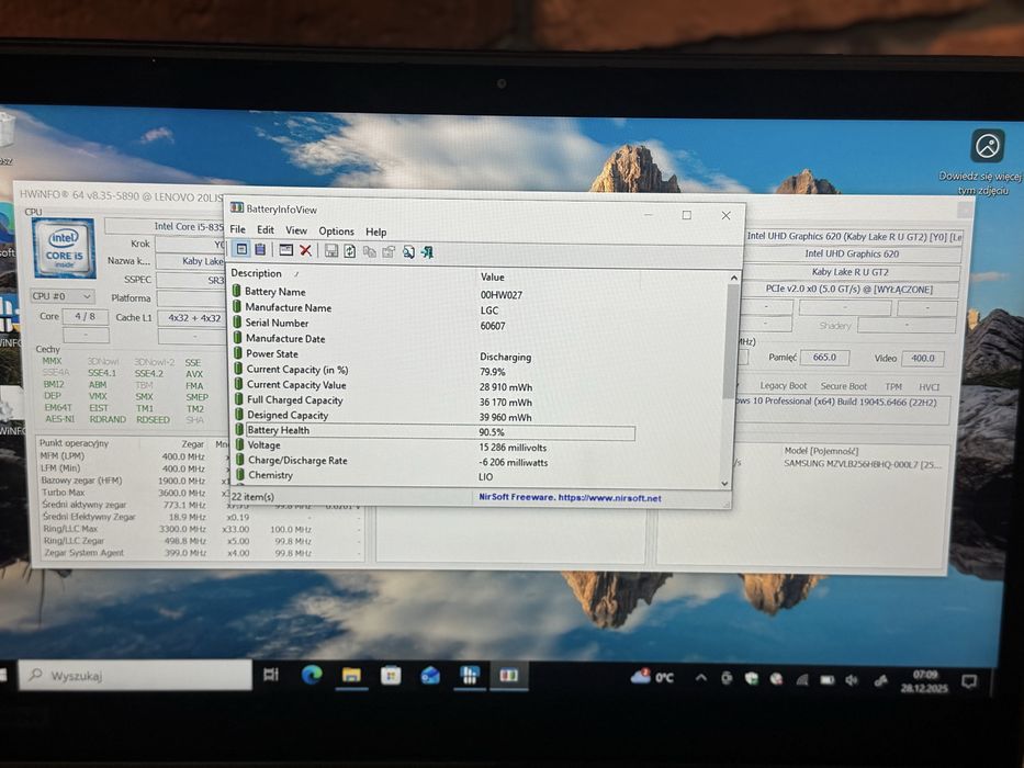 Laptop Lenovo ThinkPad X380 Yoga - Stan idealny, nowa bateria, dotyk